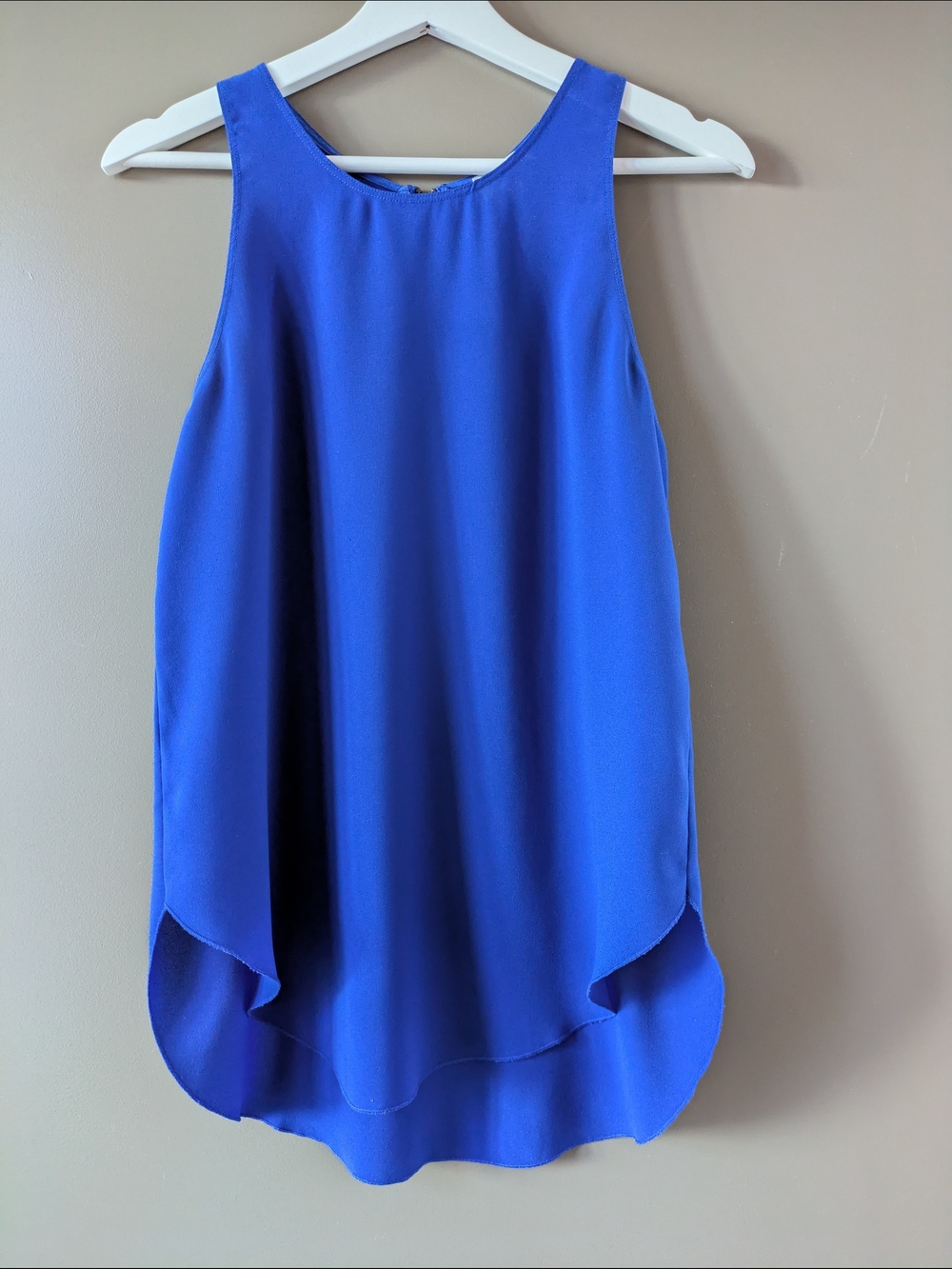 Wilfred Aritzia Sevres Sleeveless Blouse Cobalt Royal Blue Japanese Fabric Small